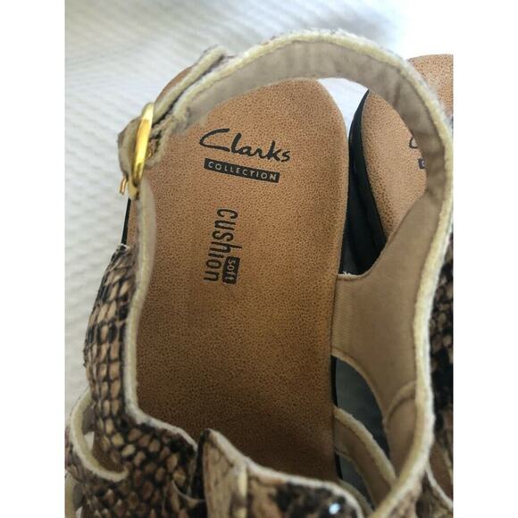 Clarks Collection Women’s Soft Cushion Slingback w/ Wedge Sandals Size 7 NWOB - Picture 7 of 9
